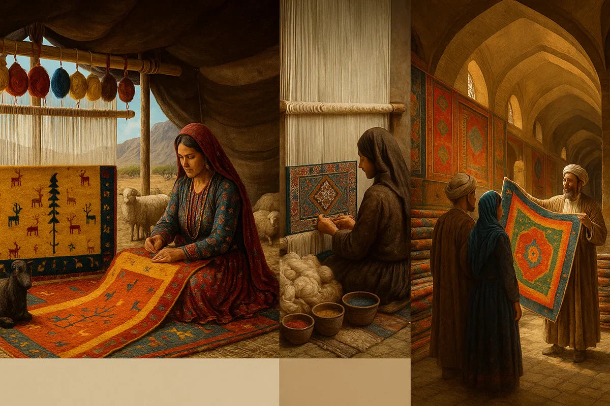 ギャッベの産地別特徴|カシュガイ族・ルリ族・シラーズ ギャッベの産地別特徴|カシュガイ族・ルリ族・シラーズ