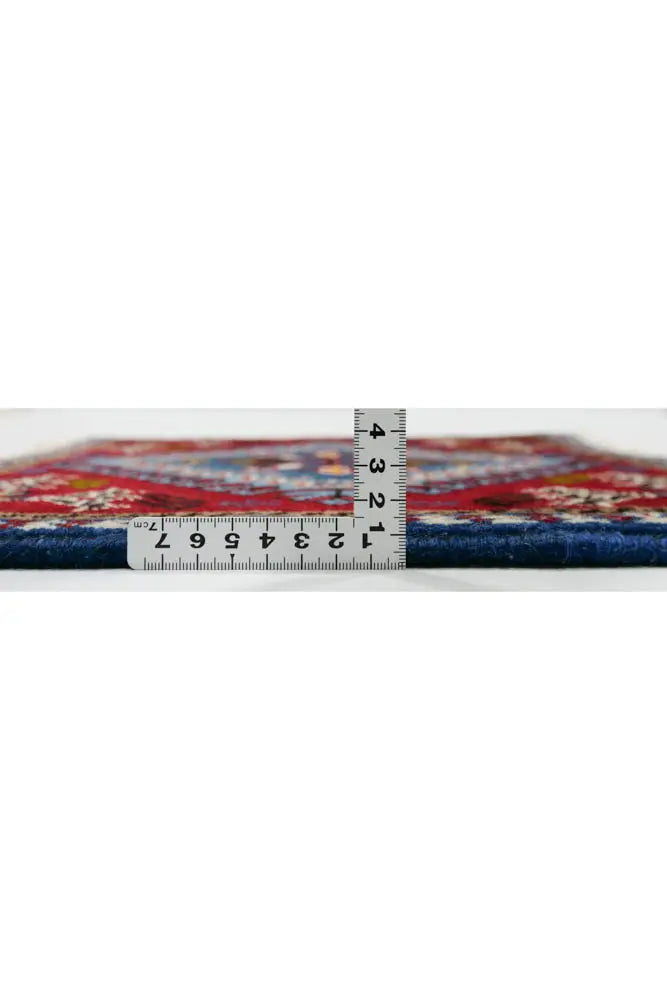 手織りペルシャ絨毯 ヤラメ 約43cm x 46cm トライバルラグ