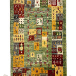 ペルシャギャッベ ファイン 53x81cm 緑 グリーン