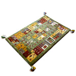 ペルシャギャッベ ファイン 53x81cm 緑 グリーン