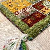 ペルシャギャッベ ファイン 53x81cm 緑 グリーン