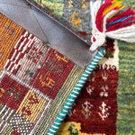 ペルシャギャッベ ファイン 53x81cm 緑 グリーン