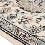 ペルシャ絨毯 ナイン ウール 玄関マット 白 (ホワイト)