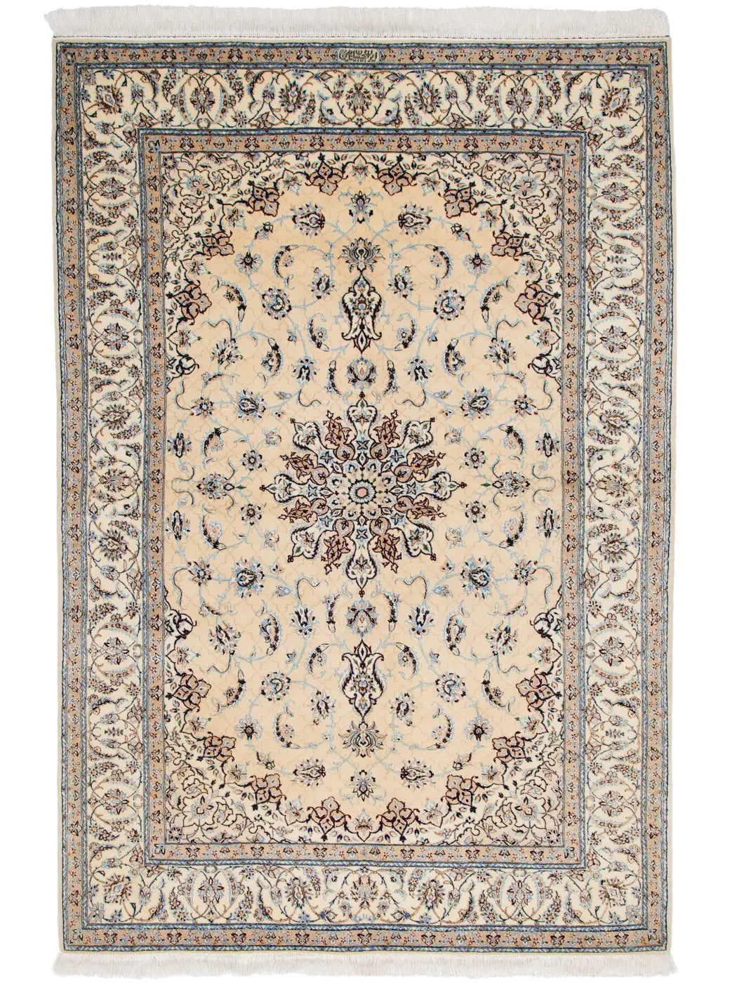 手織りのアンティークペルシャ絨毯 ナイン ハビビアン ペルシャ絨毯 ナイン産 160x240cm ハビビアン工房