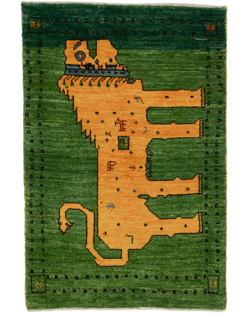 ペルシャ絨毯 ライオン ギャッベ 61x92cm – SATHI RUGS