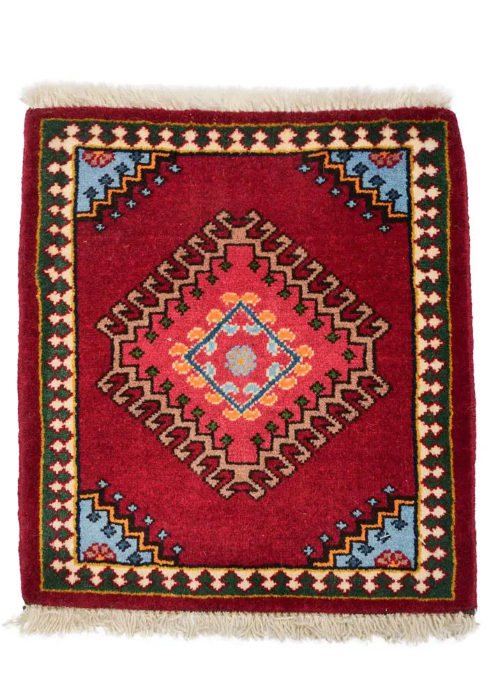 ペルシャ絨毯 ヤラメ 43x47cm トライバルラグ – SATHI RUGS