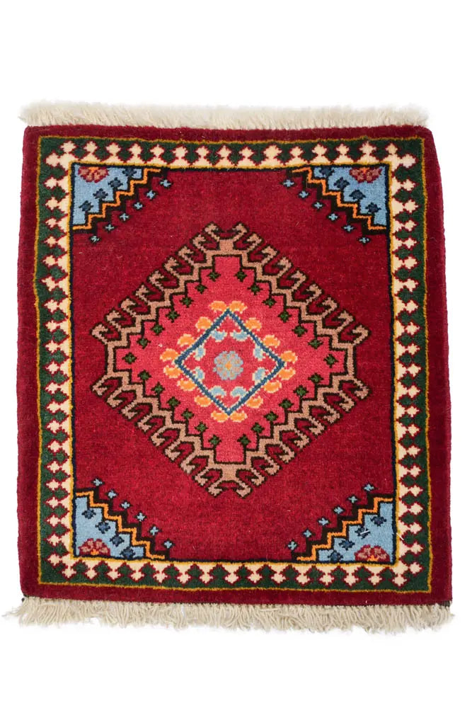 ペルシャ絨毯 ヤラメ 43x47cm トライバルラグ ペルシャ絨毯 ヤラメ 43x47cm トライバルラグ