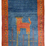 ギャッベ ライオン ペルシャ絨毯