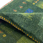 ギャッベ 玄関マット グリーン 緑