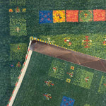 ギャッベ 玄関マット グリーン 緑