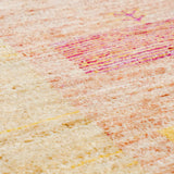 アフガンラグ 81x124cm 手織り絨毯 オレンジ ガズ二 ウール