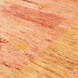 アフガンラグ 81x124cm 手織り絨毯 オレンジ ガズ二 ウール
