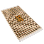 アフガンラグ 玄関マット アイボリー