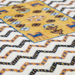 アフガンラグ 玄関マット アイボリー