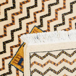 アフガンラグ 玄関マット アイボリー