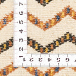 アフガンラグ 玄関マット アイボリー