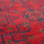 アフガニスタン絨毯 約97cm x 148cm ウール 赤 レッド