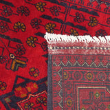 アフガニスタン絨毯 約97cm x 148cm ウール 赤 レッド