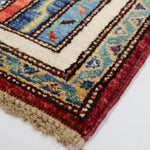 Afghan Ghazni wool handmade rug with modern stripes