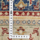 高品質ガズニウール使用 ナチュラルカラーの小さめ絨毯の織りの細かさ