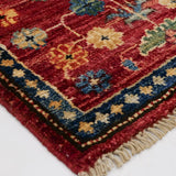Floral Afghan Ghazni wool rug for modern interiors