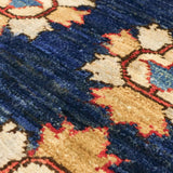 Afghan handmade Ghazni wool rug with palmette motifs