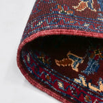 Diamond medallion Afghan rug in deep burgundy red