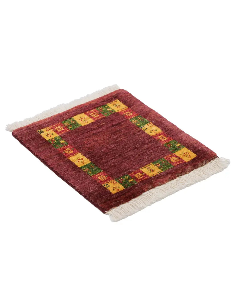 ペルシャ絨毯 ギャッベ カシュクリ 座布団サイズ 40x41cm