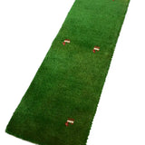 手織りペルシャ絨毯 ギャッベ 38x116cm グリーン 緑 ラグ ランナー