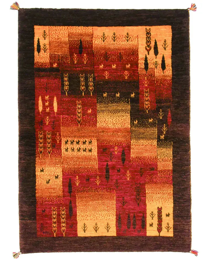 プシプシーナ様用 新品 ペルシャ絨毯 手織り ペルシャギャッベ カシュクリ 高い素材 ギャッベ ペルシャ絨毯 カシュクリ 手織りラグ