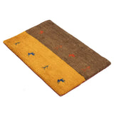 ペルシャ絨毯 ギャッベ 50x80cm 玄関マット 手織りラグ シンプル