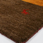 ペルシャ絨毯 ギャッベ 50x80cm 玄関マット 手織りラグ シンプル