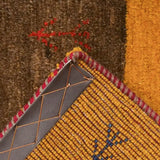 ペルシャ絨毯 ギャッベ 50x80cm 玄関マット 手織りラグ シンプル