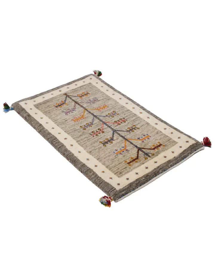 ペルシャ絨毯 ギャッベ 50x80cm 玄関マット アート