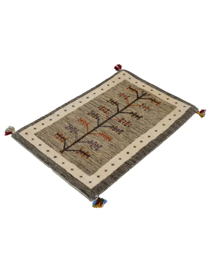 ペルシャ絨毯 ギャッベ 50x80cm 玄関マット アート