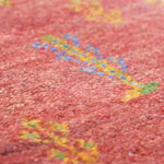 ペルシャ絨毯 ギャッベ 33x35cm 座布団 手織り ラグ 赤 レッド