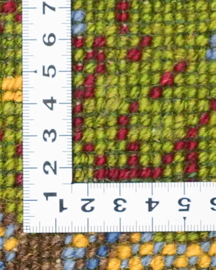 ペルシャ絨毯 ギャッベ 座布団サイズ 約36×38cm 生命の樹と自然の風景デザイン