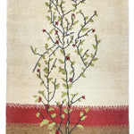 植物デザインのギャッベ