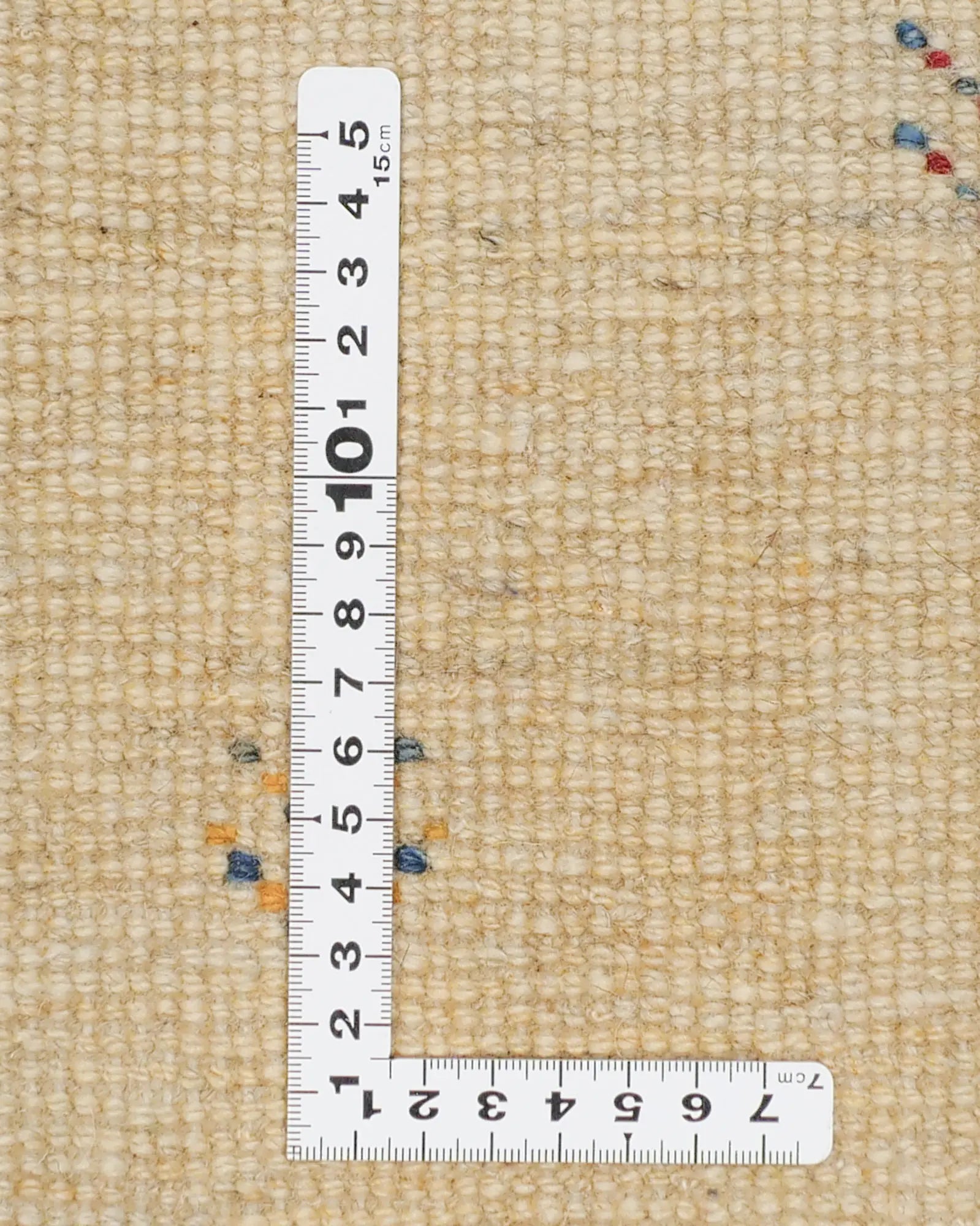 ペルシャ絨毯 ギャッベ 座布団 円形 38x39cm 白 ホワイト