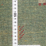 ペルシャ絨毯 ギャッベ 38x38cm 座布団 緑 グリーン 円形