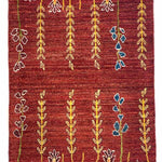 ギャッベ ペルシャ絨毯 赤