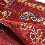 ギャッベ ペルシャ絨毯 赤