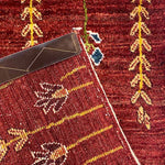 ギャッベ ペルシャ絨毯 赤