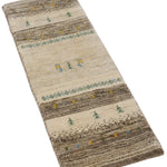 ギャッベラグ ランナー ナチュラルカラー ペルシャ絨毯