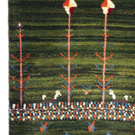 ギャッベ  ペルシャ絨毯 緑