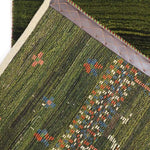 ギャッベ  ペルシャ絨毯 緑