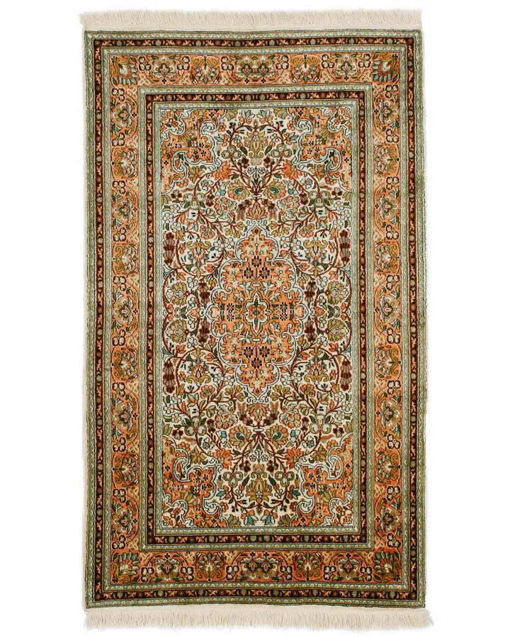 カシミールシルク 約90cm x 155cm|SATHI RUGS カシミールシルク 約90cm x 155cm|SATHI RUGS
