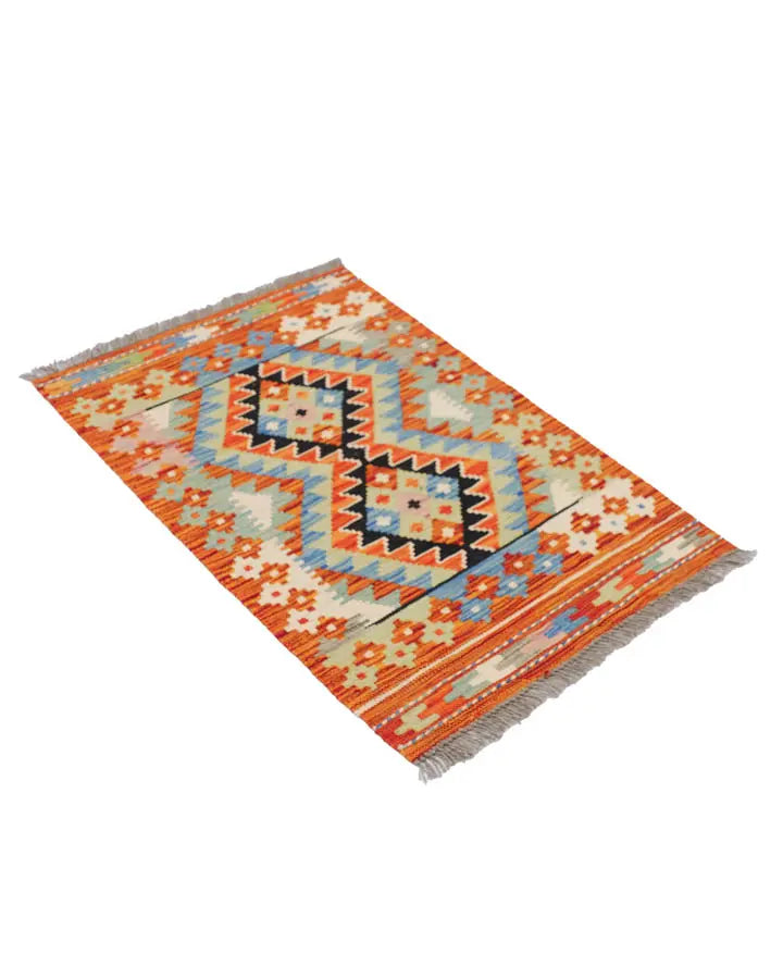 キリム 60x90cm 手織りラグ アフガニスタン 玄関マット
