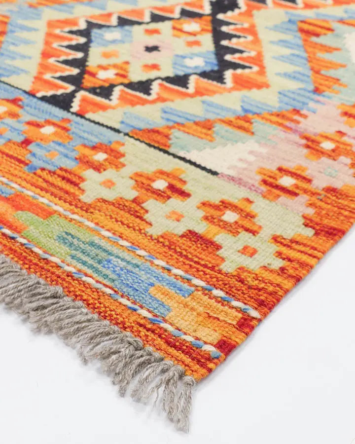 キリム 60x90cm 手織りラグ アフガニスタン 玄関マット