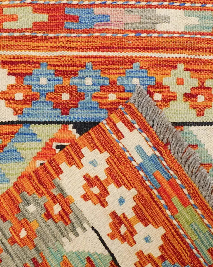 キリム 60x90cm 手織りラグ アフガニスタン 玄関マット